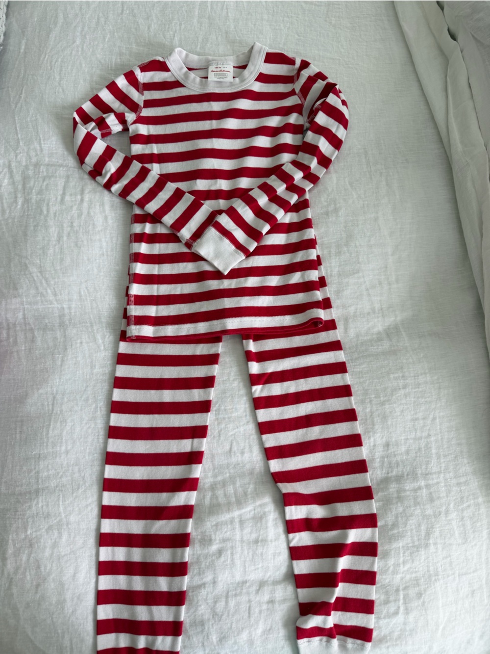 Hanna Andersson Red & White Stripe Kids PJs